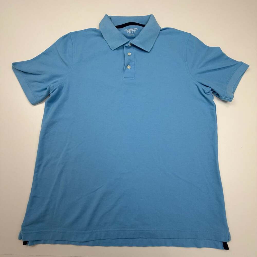 Croft & Barrow Performance Polo Size L Blue Short Sleeve Shirt